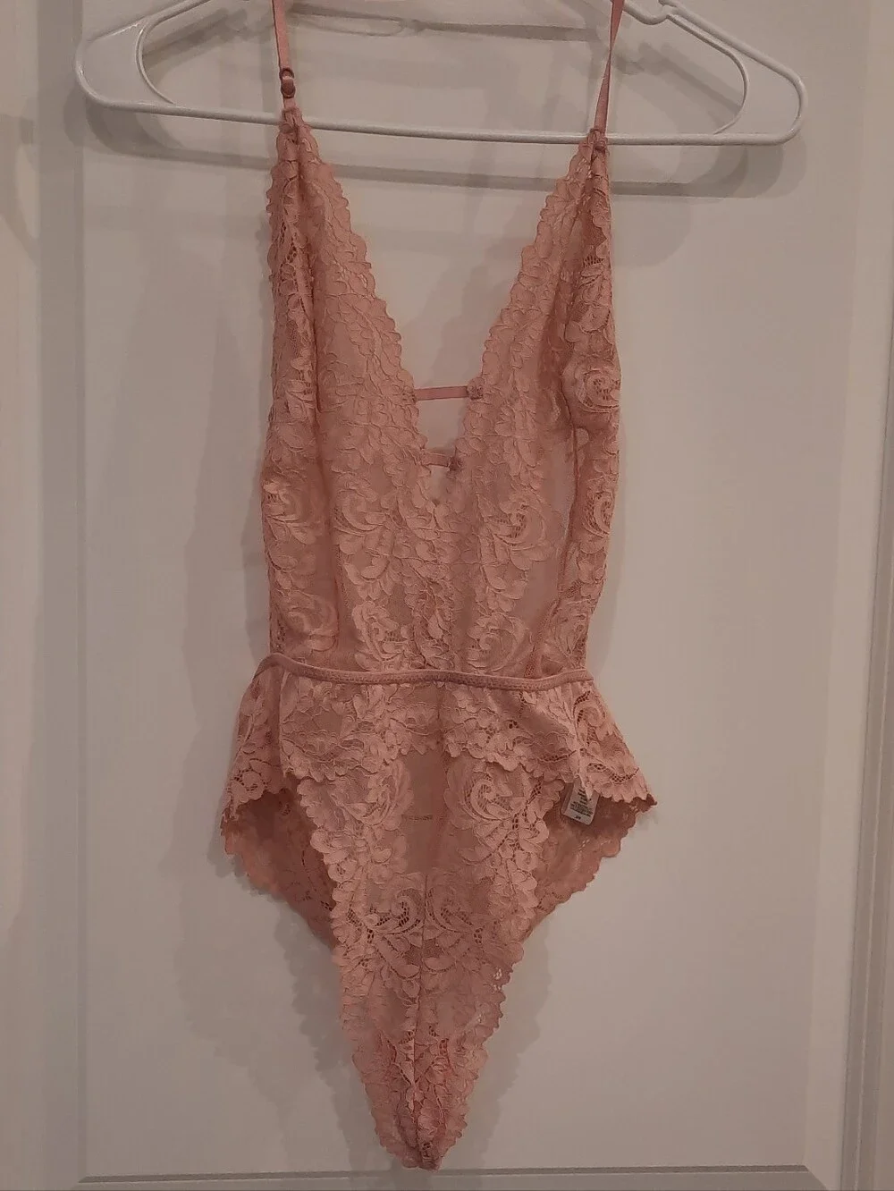 Beautiful In Bloom by Jonquil Blush Lace Teddy bodysuit - Dillards - Medium